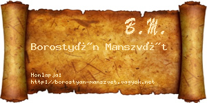 Borostyán Manszvét névjegykártya